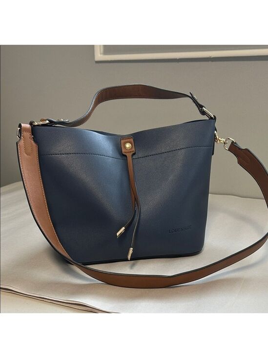 Louenhide Handbags - Louenhide Navy Brown Crossbody Bag